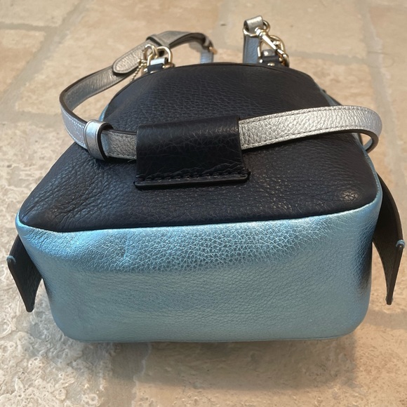 💯 Coach | Midnight/Multi Andi Mini Metallic Backpack - Picture 4 of 11